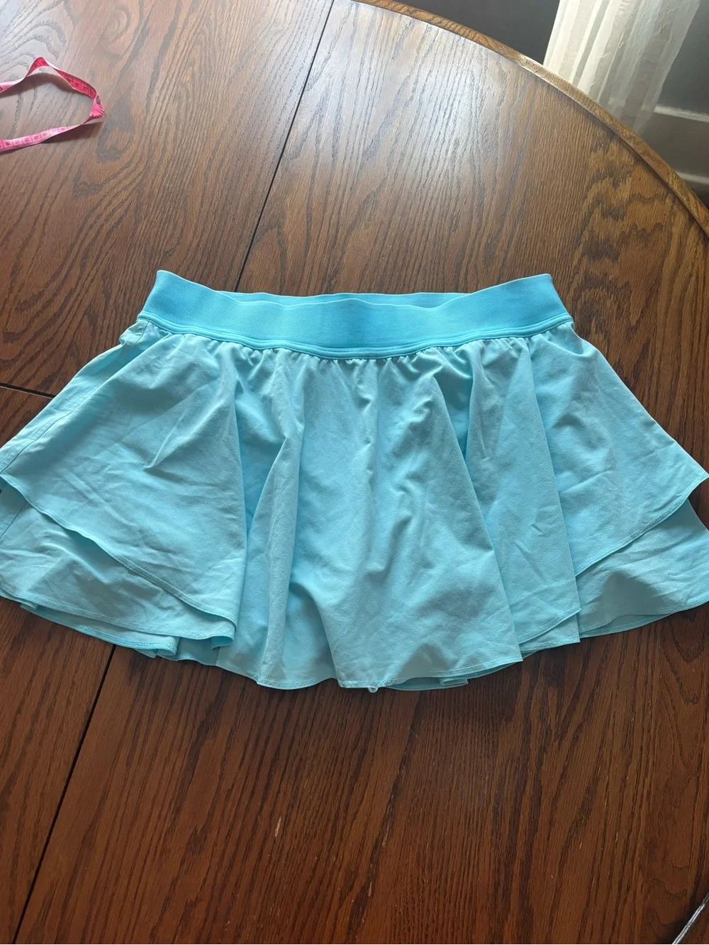 Lululemon court rival high rise skirt cyan blue tennis size 12
